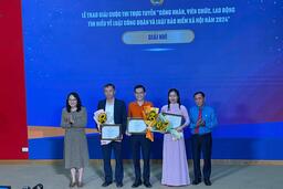 Công đoàn Ngân hàng Việt Nam đạt Giải Nhì tập thể Cuộc thi tìm hiểu về luật Công đoàn và Luật Bảo hiểm xã hội năm 2024