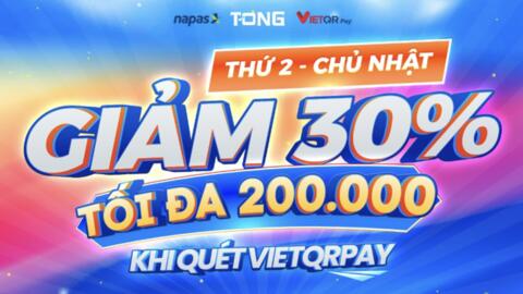 NAPAS giảm 30% khi quét VIETQRPay tại loạt nhà nhà nổi tiếng