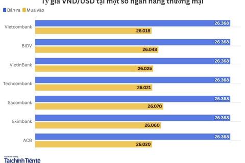 Ngày 26/1: Tỷ giá trung tâm giảm 12 đồng