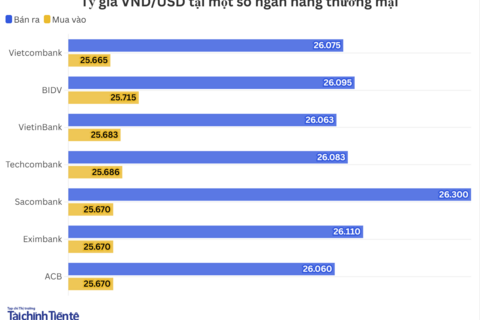 Ngày 10/2: Tỷ giá trung tâm giảm 8 đồng