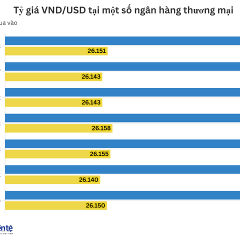 Ngày 24/11: Tỷ giá trung tâm tăng 8 đồng