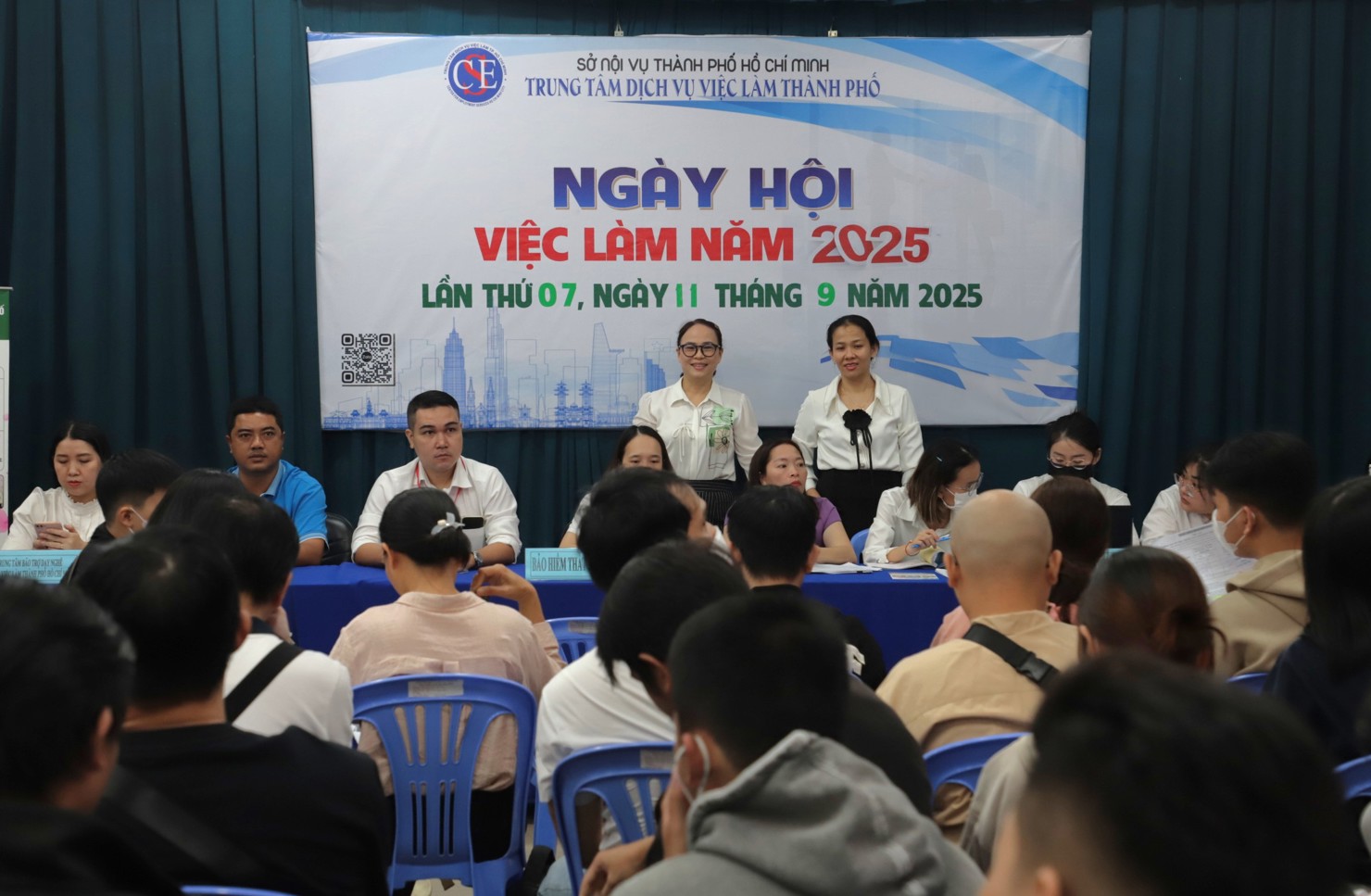 Ngày hội việc làm lần 7 vừa được Trung tâm dịch vụ việc làm TP. Hồ Chí Minh tổ chức. Ảnh: Phạm Thọ