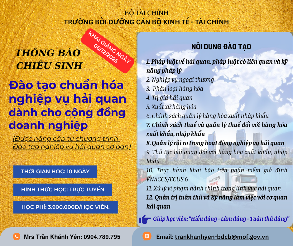 Đào tạo chuẩn hóa nghiệp vụ hải quan dành cho cộng đồng doanh nghiệp - Ảnh 1