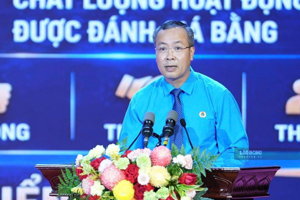 Ông Vũ Hữu Tuyến - Chủ tịch Công đoàn Tổng công ty Vận tải Hà Nội. Ảnh: Hữu Chánh