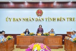 Thống đốc cùng Đoàn công tác của Chính phủ làm việc tại Bến Tre