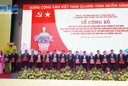 Công bố quyết định sáp nhập đơn vị hành chính cấp tỉnh, cấp xã và lãnh đạo chủ chốt tỉnh Thái Nguyên