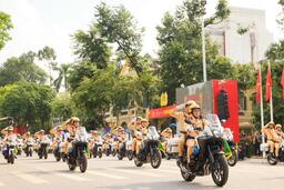 Phân luồng giao thông phục vụ Tổng duyệt Lễ kỷ niệm 80 năm Cách mạng Tháng Tám thành công và Quốc khánh 2/9