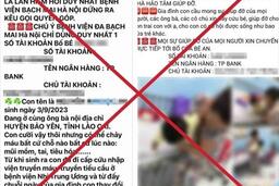 Xuất hiện nhiều fanpage giả danh bệnh viện kêu gọi ủng hộ lừa đảo ở Hưng Yên