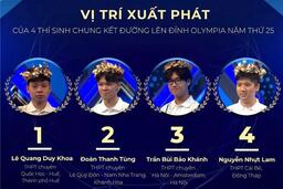 Nam sinh chuyên Quốc học Huế sẽ mở đầu chung kết Đường lên đỉnh Olympia 2025