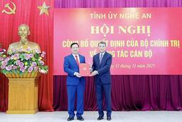 Chủ tịch UBND tỉnh Hưng Yên giữ chức Bí thư Tỉnh ủy Nghệ An