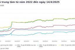 Ngày 25/11: Tỷ giá trung tâm tăng 2 đồng