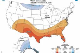 Dự báo thời tiết dịp Tết Dương lịch dưới ảnh hưởng của La Nina
