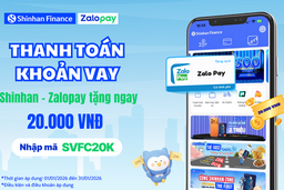 Thanh toán khoản vay trên iShinhan nhận ngay ưu đãi cùng Zalopay