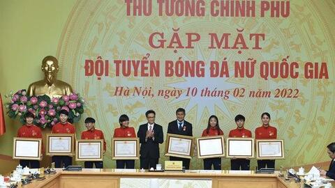 Thủ tướng Phạm Minh Chính: Các tuyển thủ đội bóng đá nữ là những “cô gái kim cương”