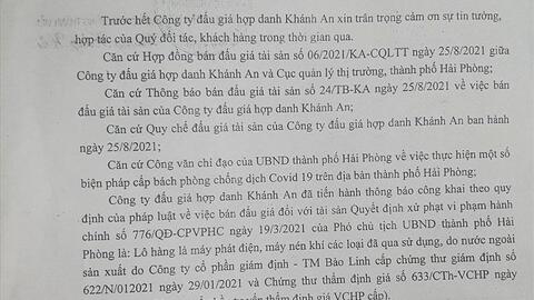 Hải Phòng: Nhiều dấu hiệu bất thường phiên đấu giá công sản