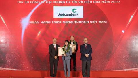 Vietcombank đứng đầu Top 10 ngân hàng thương mại uy tín