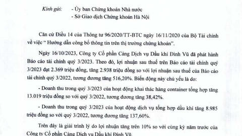 Vì sao giá cổ phiếu Cảng Đình Vũ (PSP) liên tục giảm bất chấp kết quả kinh doanh khả quan?