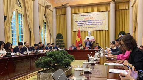 Công bố Lệnh của Chủ tịch nước về Luật Đất đai (sửa đổi), Luật Các tổ chức tín dụng (sửa đổi)