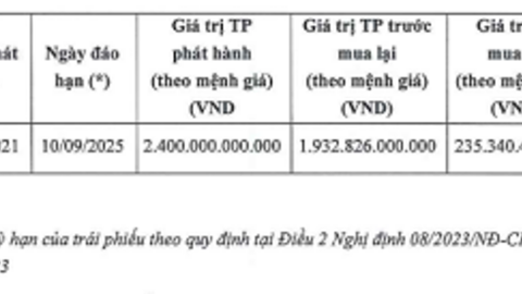 Bất động sản S-homes chi hơn 235 tỷ đồng mua lại một phần trái phiếu