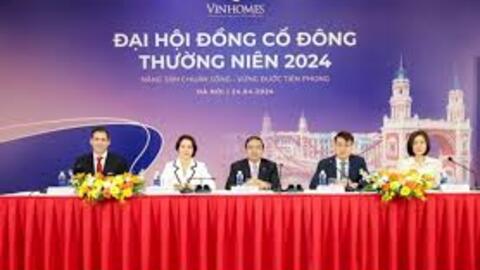 ĐHĐCĐ Vinhomes: Doanh thu 2024 dựa vào Ocean Park 2 – 3, Royal Island và các dự án tiềm năng