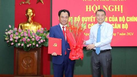 Bộ Chính trị chuẩn y ông Trịnh Việt Hùng giữ chức Bí thư Tỉnh ủy Thái Nguyên