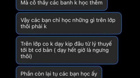Nhắn tin hỏi học sinh “không đi học thêm thật hả”, cô giáo ở TP.HCM phải viết tường trình, hé lộ nội dung