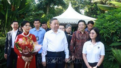 Tổng Bí thư Tô Lâm và Phu nhân dự lễ đặt tên hoa lan tại Vườn Thực vật Singapore