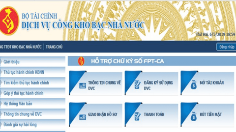 Từng bước hình thành Kho bạc số