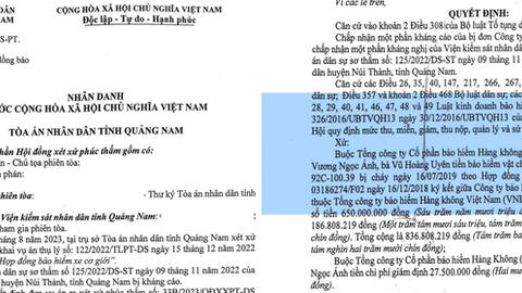 Tranh chấp bồi thường với khách hàng, Bảo hiểm Hàng Không liên tục thua kiện