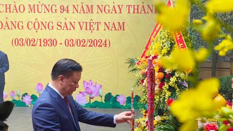 Lãnh đạo TP Hà Nội dâng hương tưởng niệm Tổng Bí thư Trần Phú