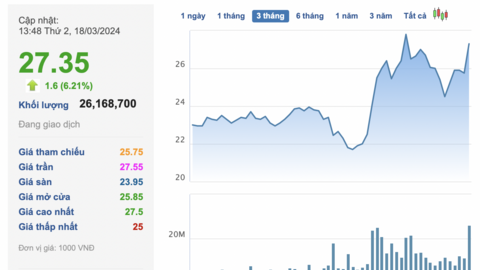 Cổ phiếu Vincom Retail (VRE) tăng bốc cùng thanh khoản kỷ lục sau thông tin sắp "chia tay" Vingroup