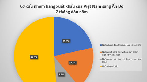 Nhóm hàng được quốc gia đông dân nhất thế giới nhập khẩu rất mạnh từ Việt Nam