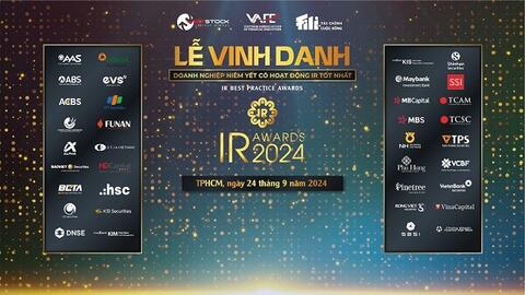 Lễ vinh danh IR Awards lần thứ 14 sẽ được tổ chức vào ngày 24/09/2024