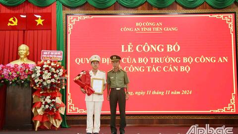 Bổ nhiệm Thượng tá, Trưởng phòng giữ chức Phó Giám đốc Công an tỉnh