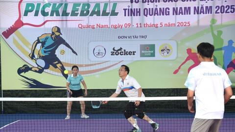 Quảng Nam: Hơn 400 vận động viên tranh tài tại Giải Pickleball 2025