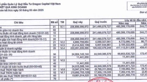 Dragon Capital có kế hoạch chia hơn 131 tỷ đồng cổ tức trong tháng 8