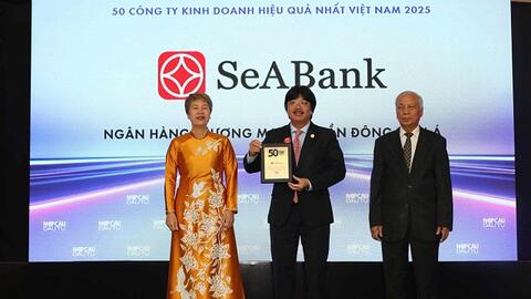 SeABank lần thứ 6 được vinh danh trong Top 50 doanh nghiệp có lợi nhuận xuất sắc nhất Việt Nam năm 2025