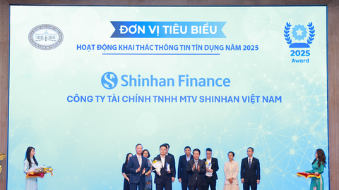 Shinhan Finance được vinh danh “Đơn vị tiêu biểu trong hoạt động khai thác thông tin tín dụng năm 2025”