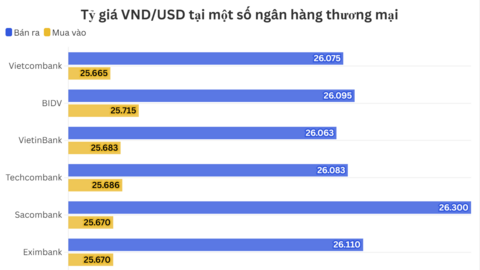 Ngày 10/2: Tỷ giá trung tâm giảm 8 đồng