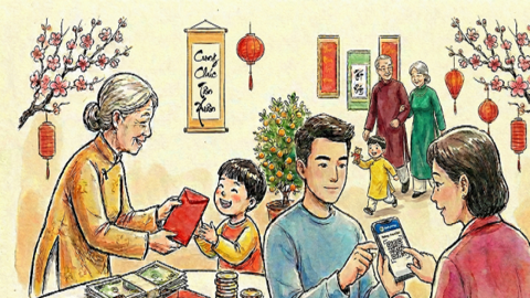 Tiền mới hay mã QR: Câu chuyện giữa “tiện” và “tình” ngày Tết