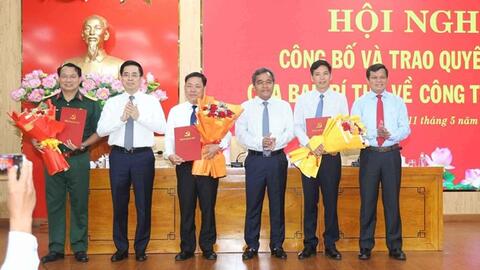 Công bố quyết định của Ban Bí thư về công tác cán bộ tại Quảng Ngãi
