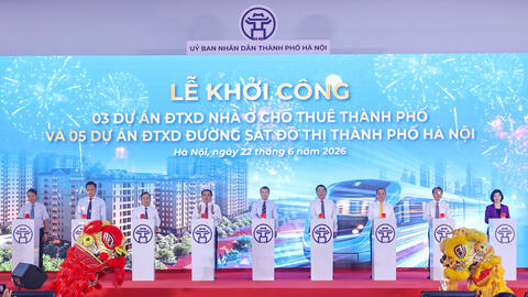 Thủ tướng Lê Minh Hưng dự lễ khởi công 5 tuyến đường sắt, 3 dự án nhà ở cho thuê tại Hà Nội