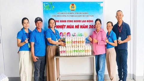 Chăm lo sức khỏe công nhân trong mùa nắng nóng tại Công ty Giầy Kim Việt