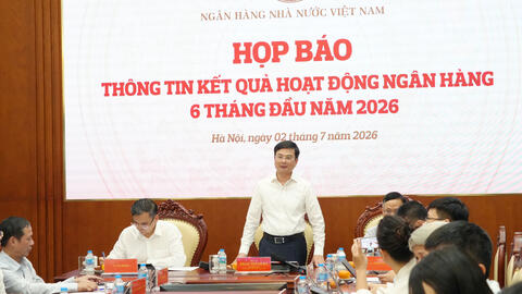 Đến cuối tháng 6/2026, tăng trưởng tín dụng đạt 7,41%