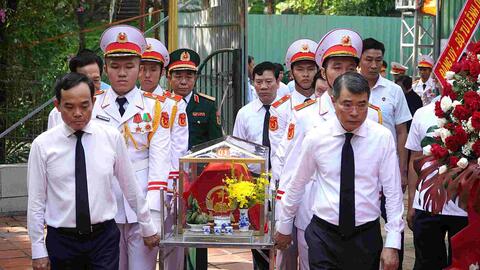 Lễ di quan hài cốt các liệt sĩ vừa được tìm thấy tại Công viên Lê Thị Riêng
