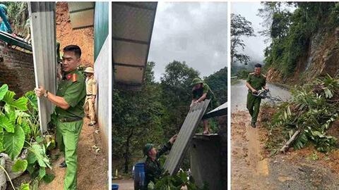 Công an xã xuyên đêm ứng cứu người dân