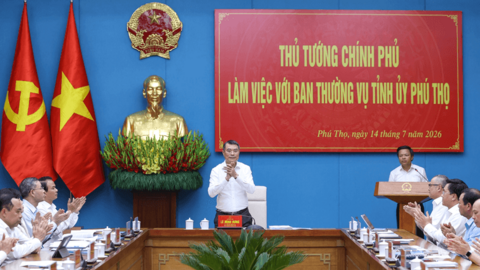 Thủ tướng Lê Minh Hưng làm việc với Ban Thường vụ Tỉnh ủy Phú Thọ