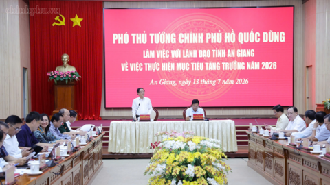Phó Thủ tướng Hồ Quốc Dũng: An Giang và Cà Mau phải tạo đột phá để hoàn thành mục tiêu tăng trưởng năm 2026