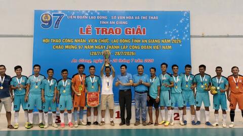 Trao 175 huy chương tại Hội thao Công nhân, viên chức, lao động tỉnh An Giang