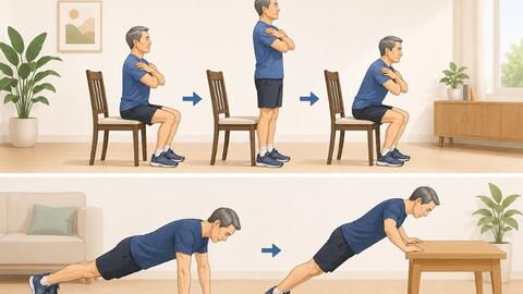 2 bài tập đơn giản giúp nam giới sau tuổi 50 kiểm tra thể lực